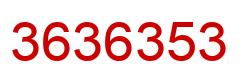 Número 3636353 imagen rojo