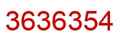 Number 3636354 red image