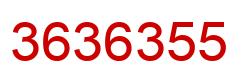Number 3636355 red image