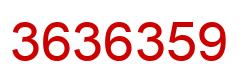 Number 3636359 red image