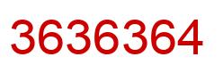 Number 3636364 red image