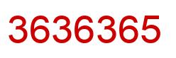 Number 3636365 red image