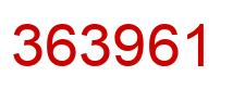 Number 363961 red image