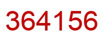Number 364156 red image