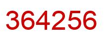 Número 364256 imagen rojo