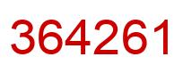 Number 364261 red image