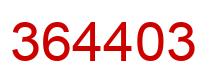 Number 364403 red image