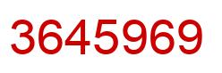 Number 3645969 red image