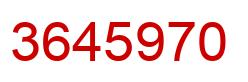 Number 3645970 red image