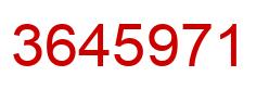 Number 3645971 red image