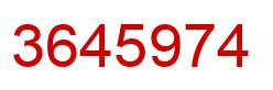 Number 3645974 red image