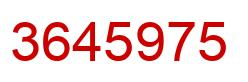 Number 3645975 red image
