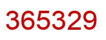 Number 365329 red image