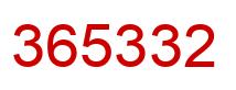 Number 365332 red image