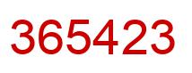 Number 365423 red image
