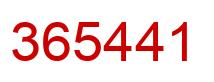 Number 365441 red image