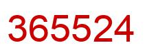 Number 365524 red image