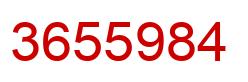 Number 3655984 red image