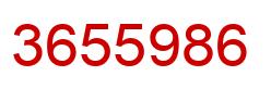 Number 3655986 red image