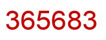 Número 365683 imagen rojo