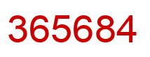 Número 365684 imagen rojo