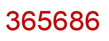 Número 365686 imagen rojo