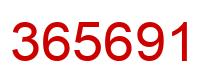 Número 365691 imagen rojo