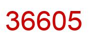Number 36605 red image
