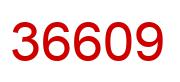 Number 36609 red image