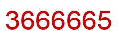 Number 3666665 red image