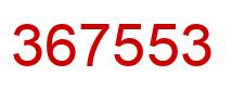 Number 367553 red image