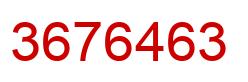 Número 3676463 imagen rojo