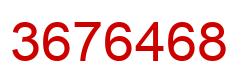 Número 3676468 imagen rojo