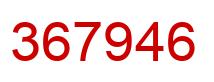 Number 367946 red image