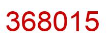Number 368015 red image