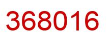 Number 368016 red image