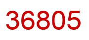 Number 36805 red image