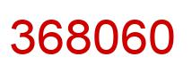 Number 368060 red image