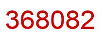 Number 368082 red image