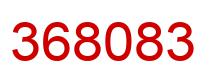 Number 368083 red image