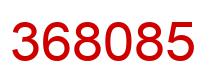 Number 368085 red image