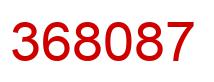 Number 368087 red image