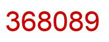 Number 368089 red image