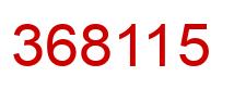 Number 368115 red image