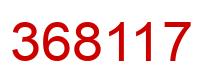 Number 368117 red image