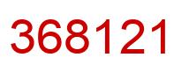 Number 368121 red image