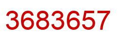 Number 3683657 red image