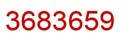 Number 3683659 red image