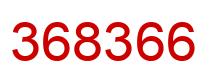 Number 368366 red image