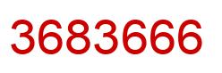 Number 3683666 red image